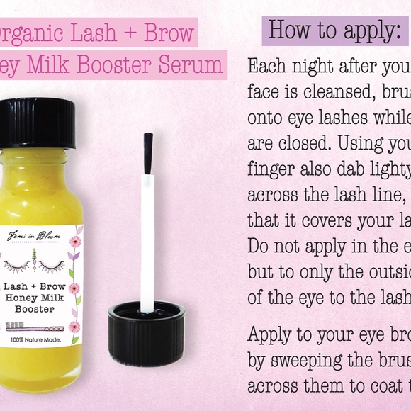 Organic Eye Lash & Brow Growth Booster Serum / Zero Waste Bottle - Picture 4 of 12